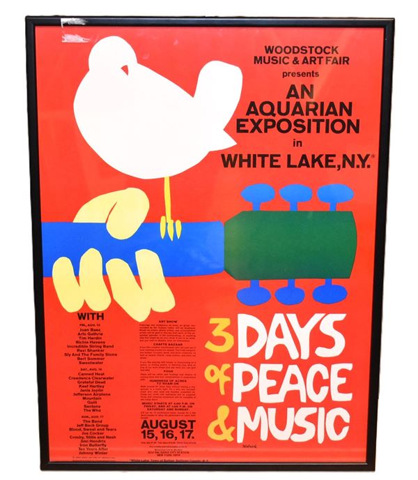 POSTER Arnold Skolnick: Woodstock Music & Art Fair 1969