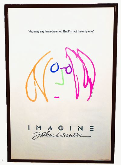 John Lennon, Poster 'Imagine', litografia edizione Warner Bros 1988