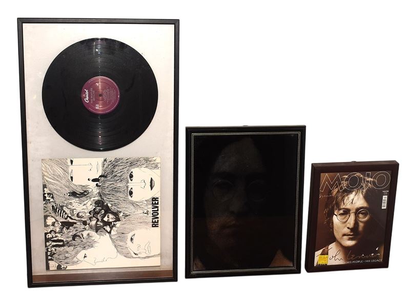 John Lennon, Revolver LP con Ritratto e Rivista Mojo 2000