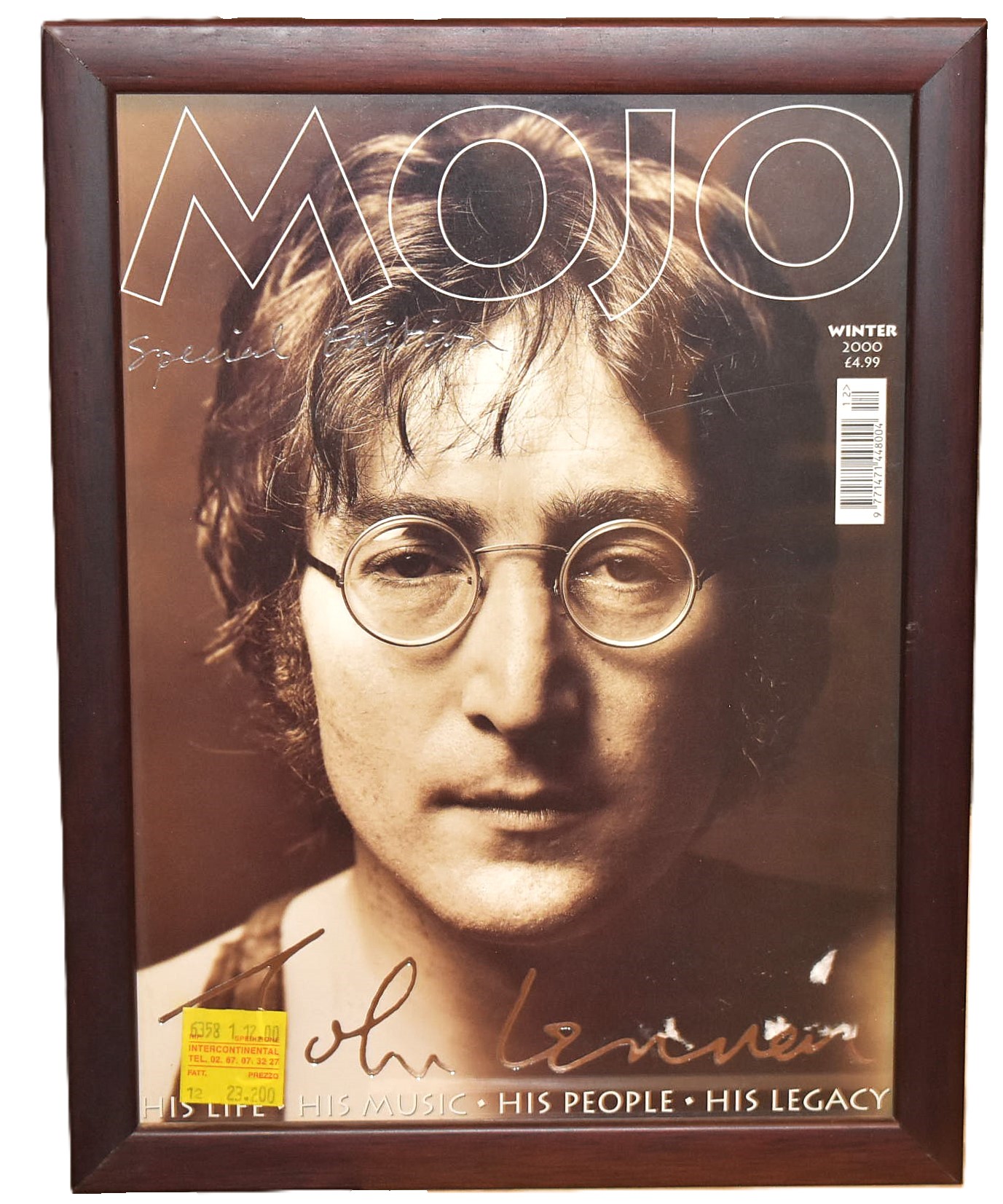 John Lennon, Revolver LP con Ritratto e Rivista Mojo 2000