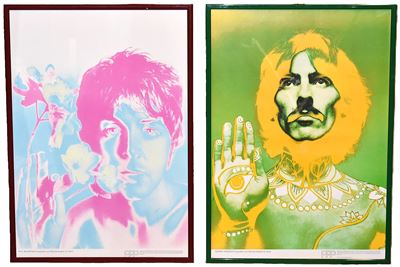 Richard Avedon, Ritratti psichedelici dei Beatles, 1967, poster vintage originale, edizione PPP