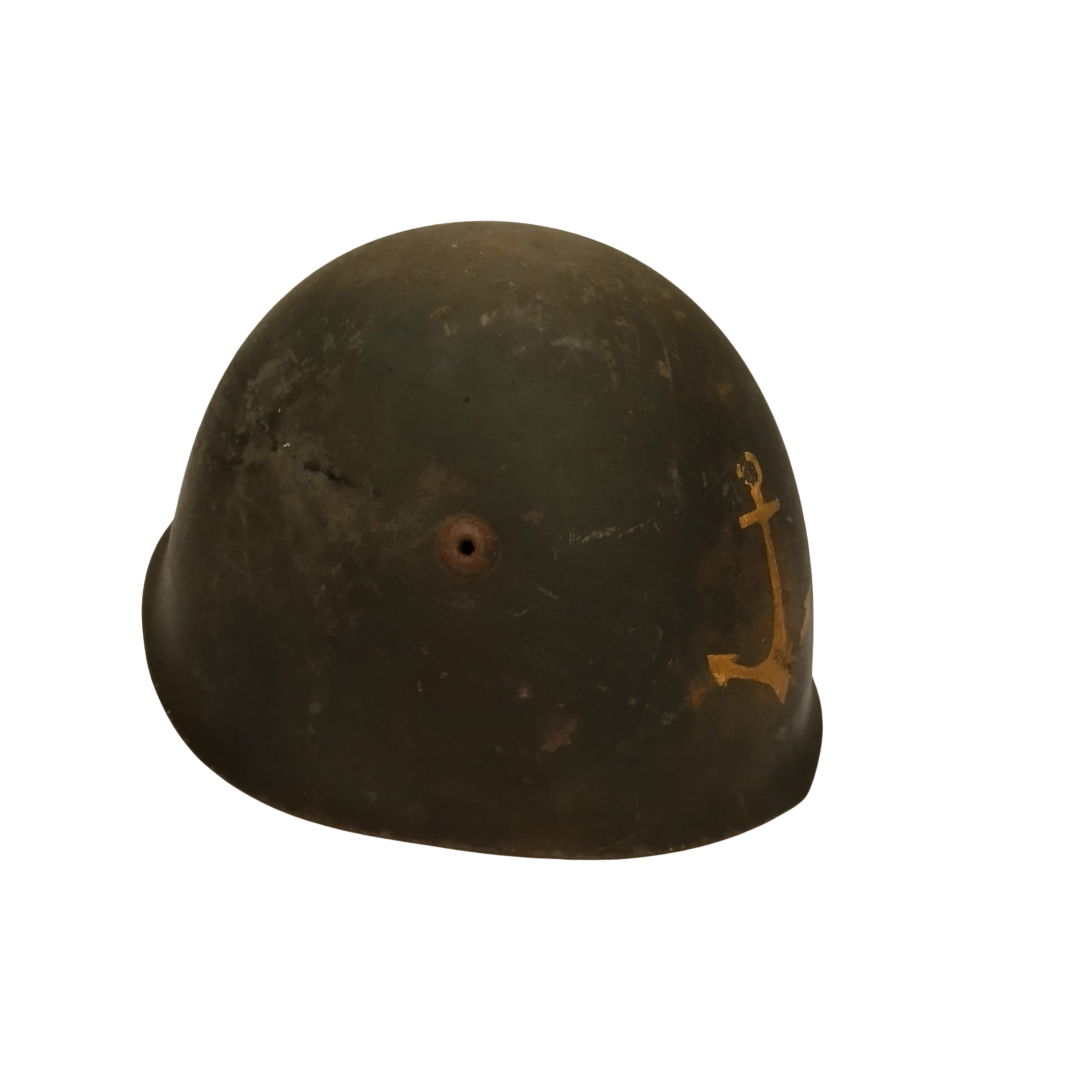 Elmetto m.33 da milite della X MAS, vernice opaca verde scuro