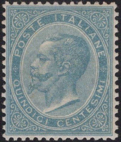 Regno Unito, D.L.R. 15 centesimi celeste chiaro, 1863, nuovo con gomma originale