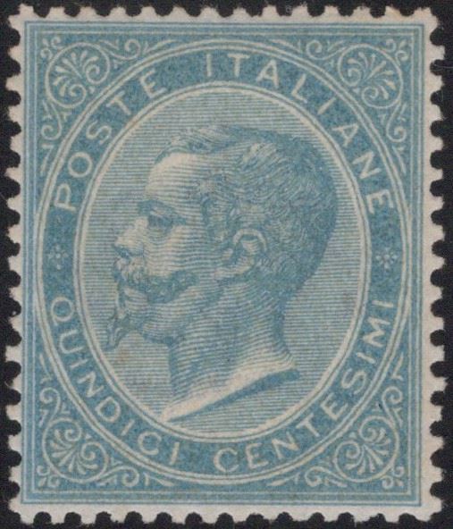 Regno Unito, D.L.R. 15 centesimi celeste chiaro, 1863, nuovo con gomma originale