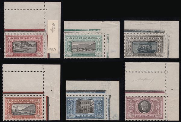 Regno - Manzoni tutta angolo di foglio sup. destro, nuova con gomma integra.