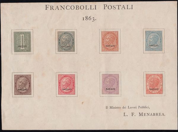 Regno - Saggi D.L.R. foglietto Menabrea.