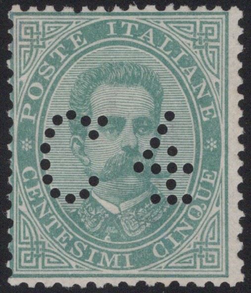 Regno, Francalettere n.2 con perforazione 'C4' (1887)