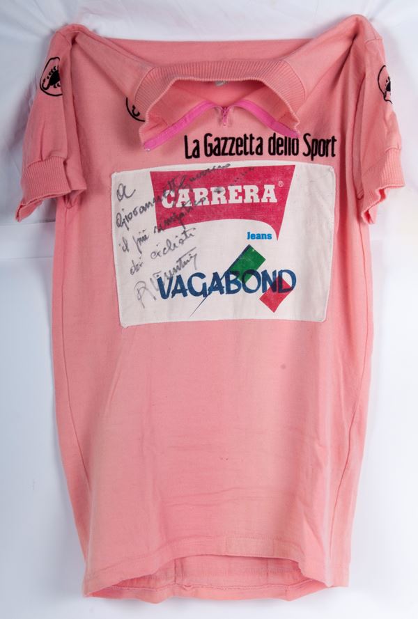 ROBERTO VISENTINI - Maglia rosa 1986 giro d'Italia 