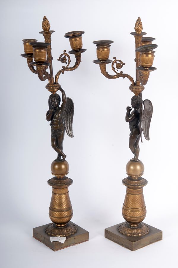 Coppia di candelabri 