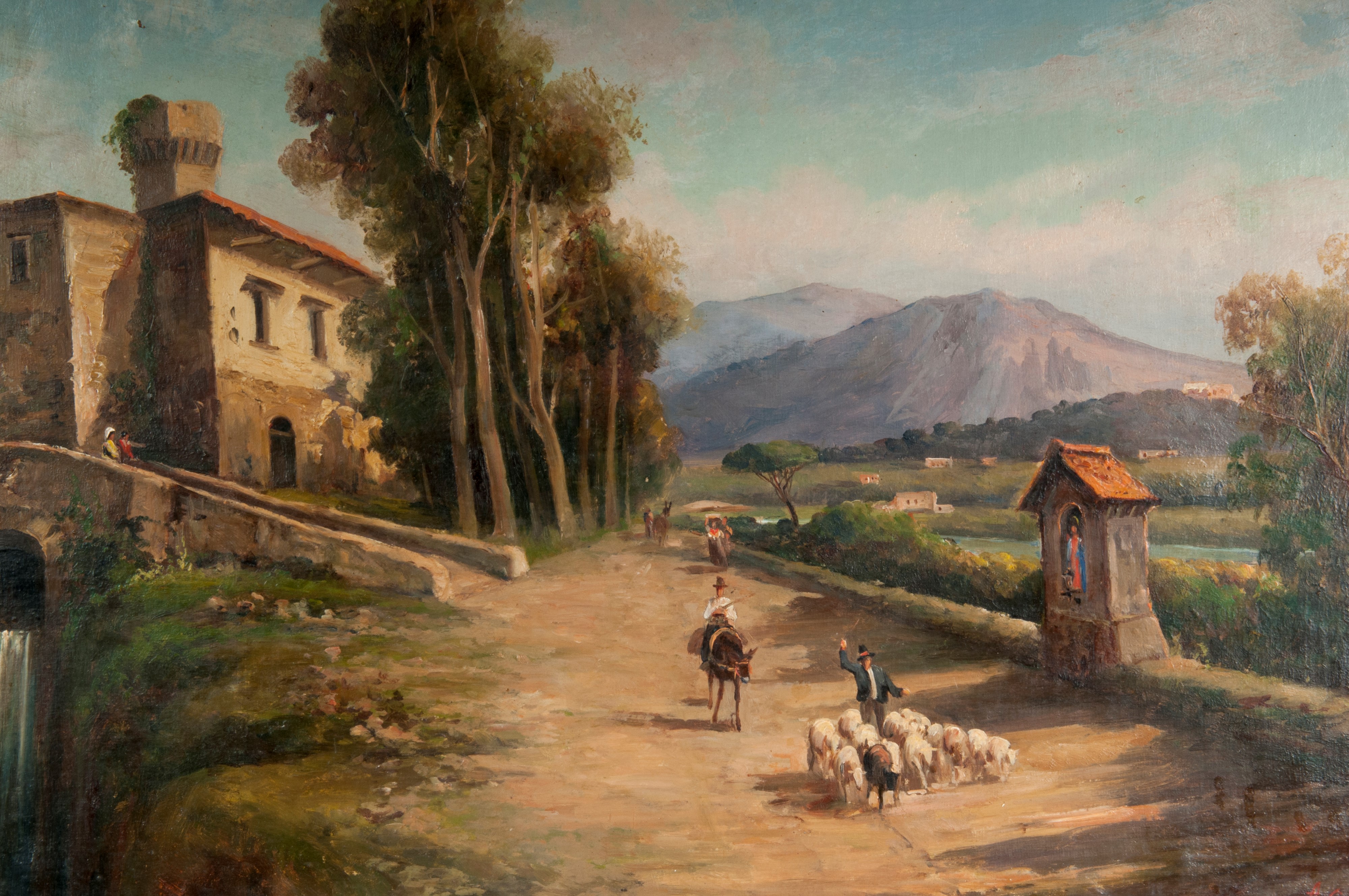 Paesaggio con contadini ed armenti