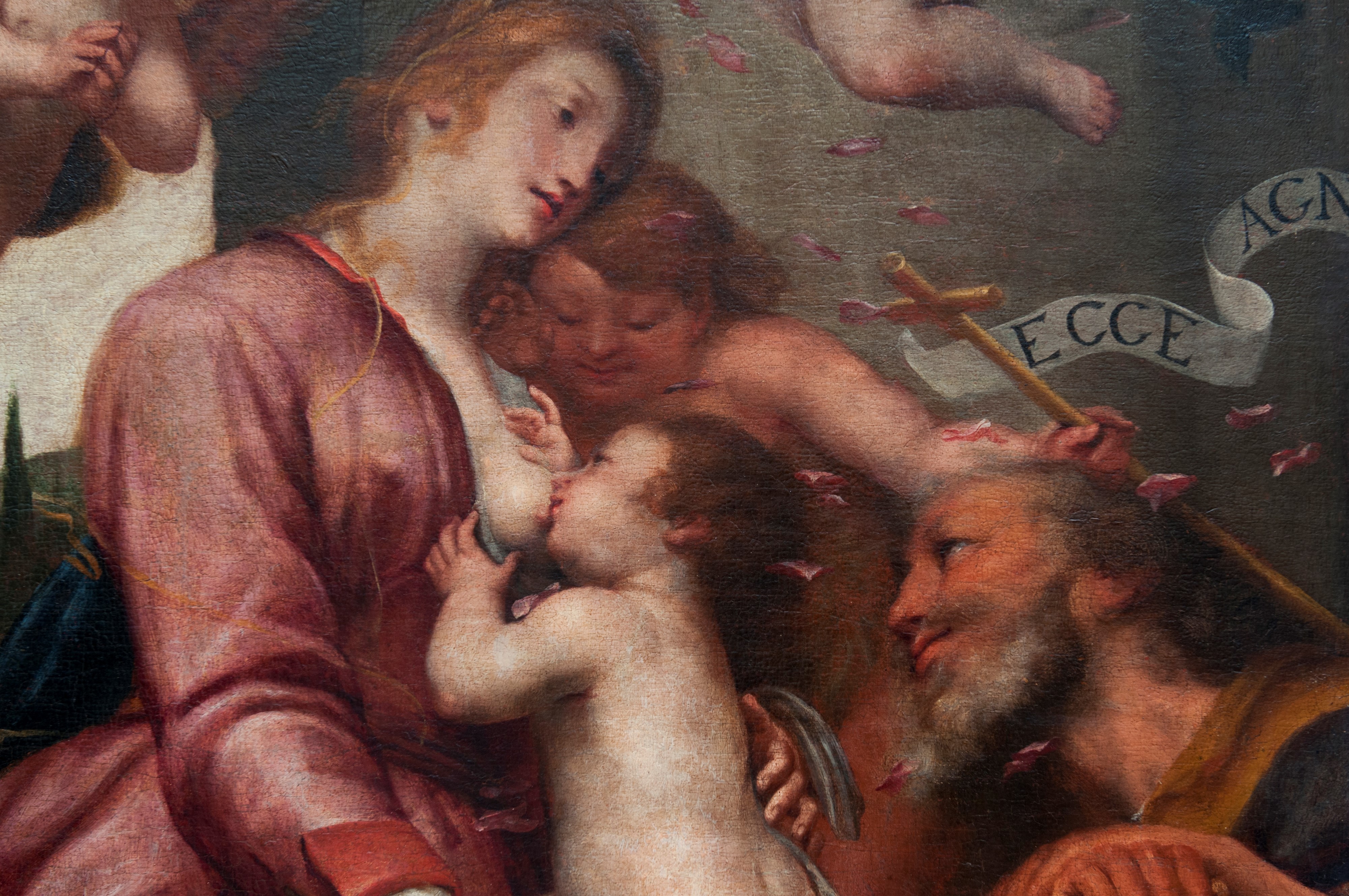 Madonna del latte, olio su tela