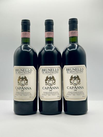 Brunello di Montalcino, Capanna 1998 - 3 Bottiglie