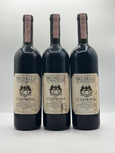 Brunello di Montalcino Riserva Capanna, 1990, 3 bottiglie