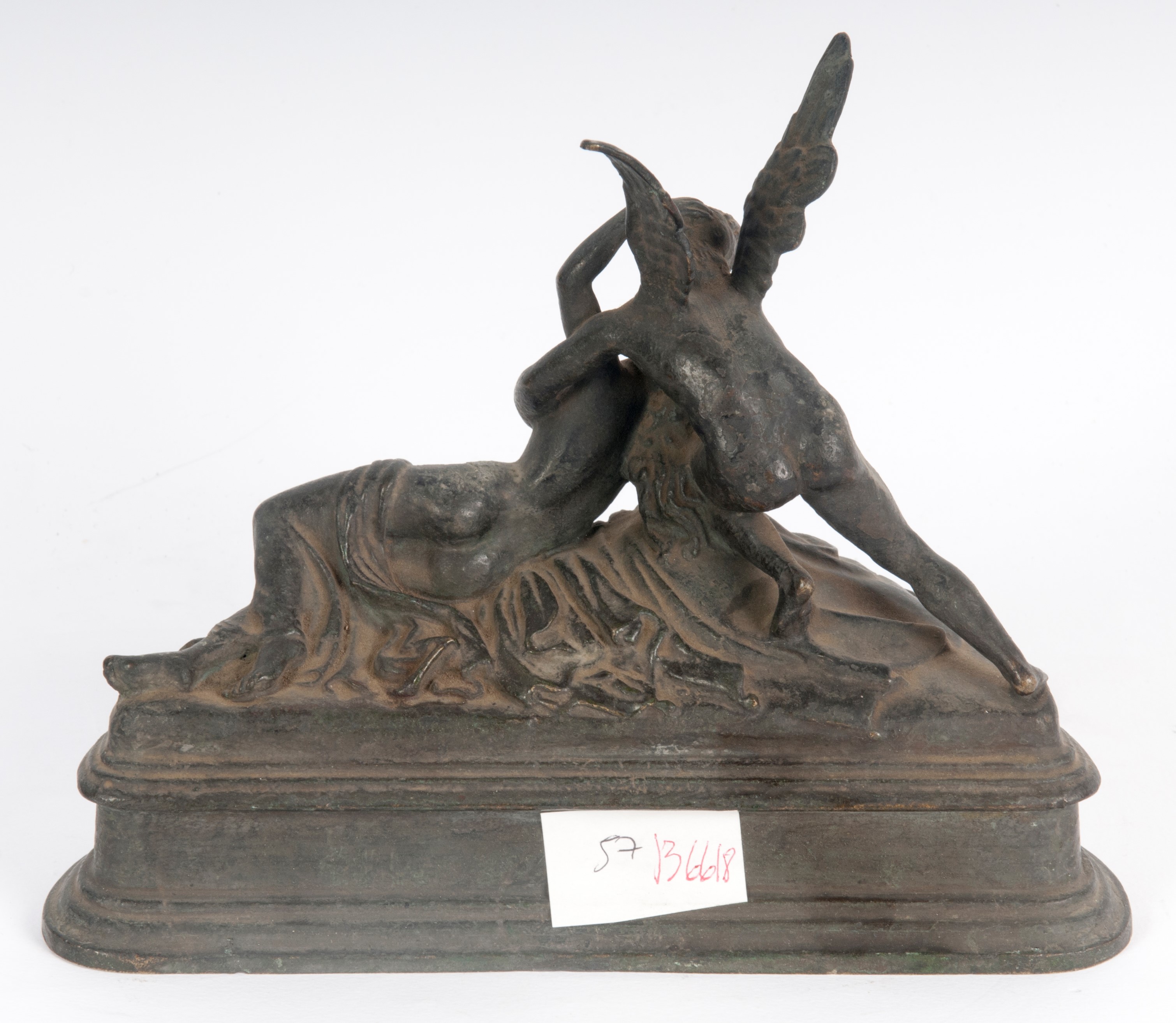 Scultore del XIX secolo, Amore e Psiche, scultura in bronzo