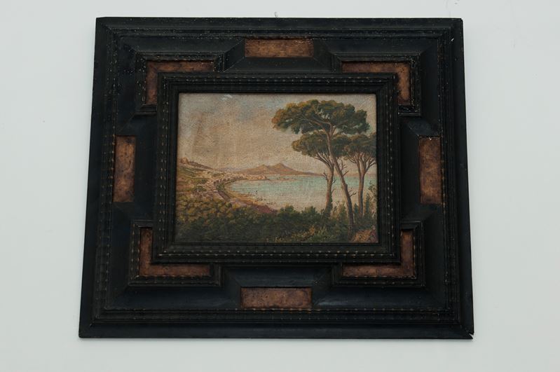 Scorcio di costa, olio su tavola