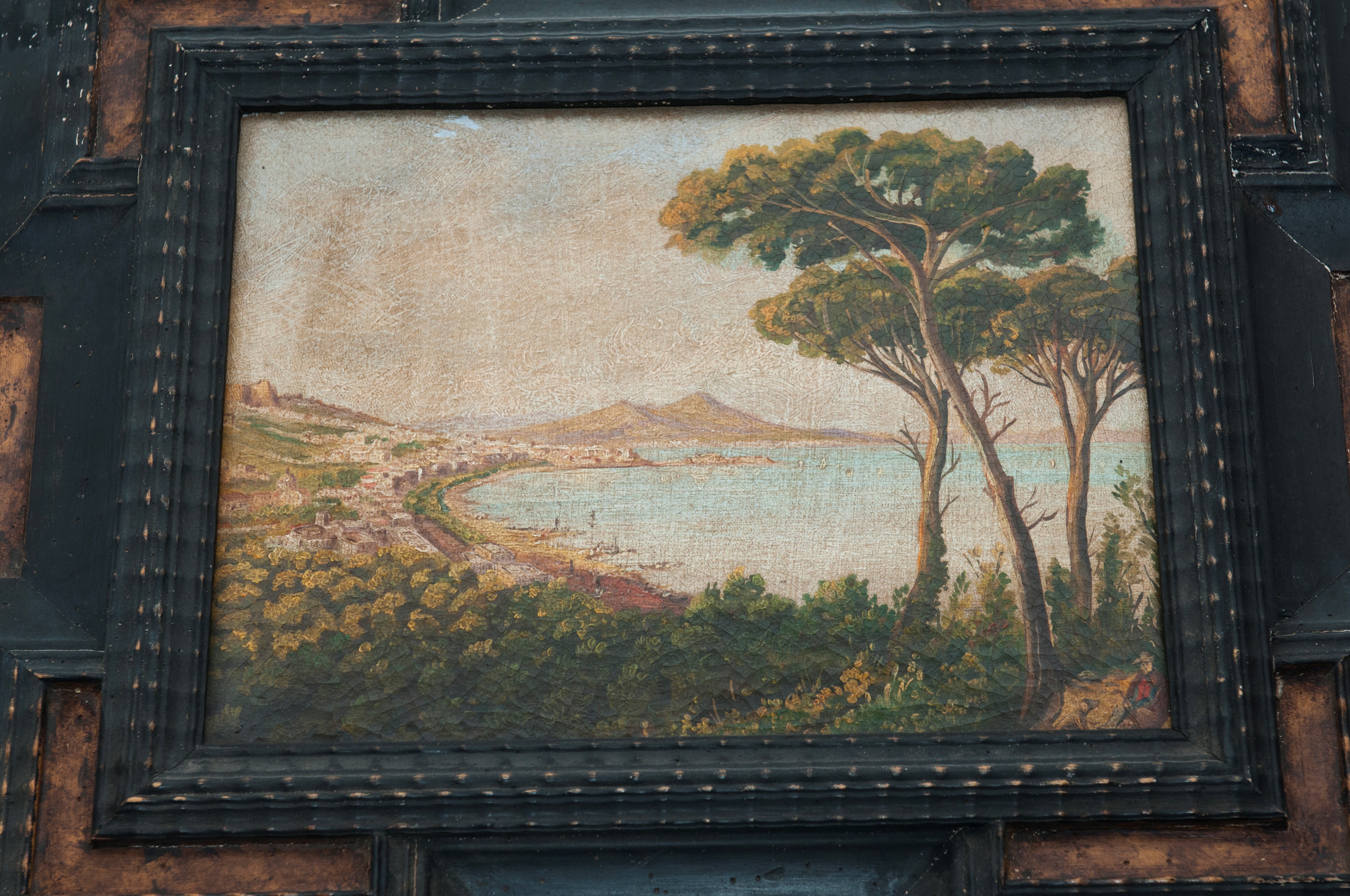 Scorcio di costa, olio su tavola