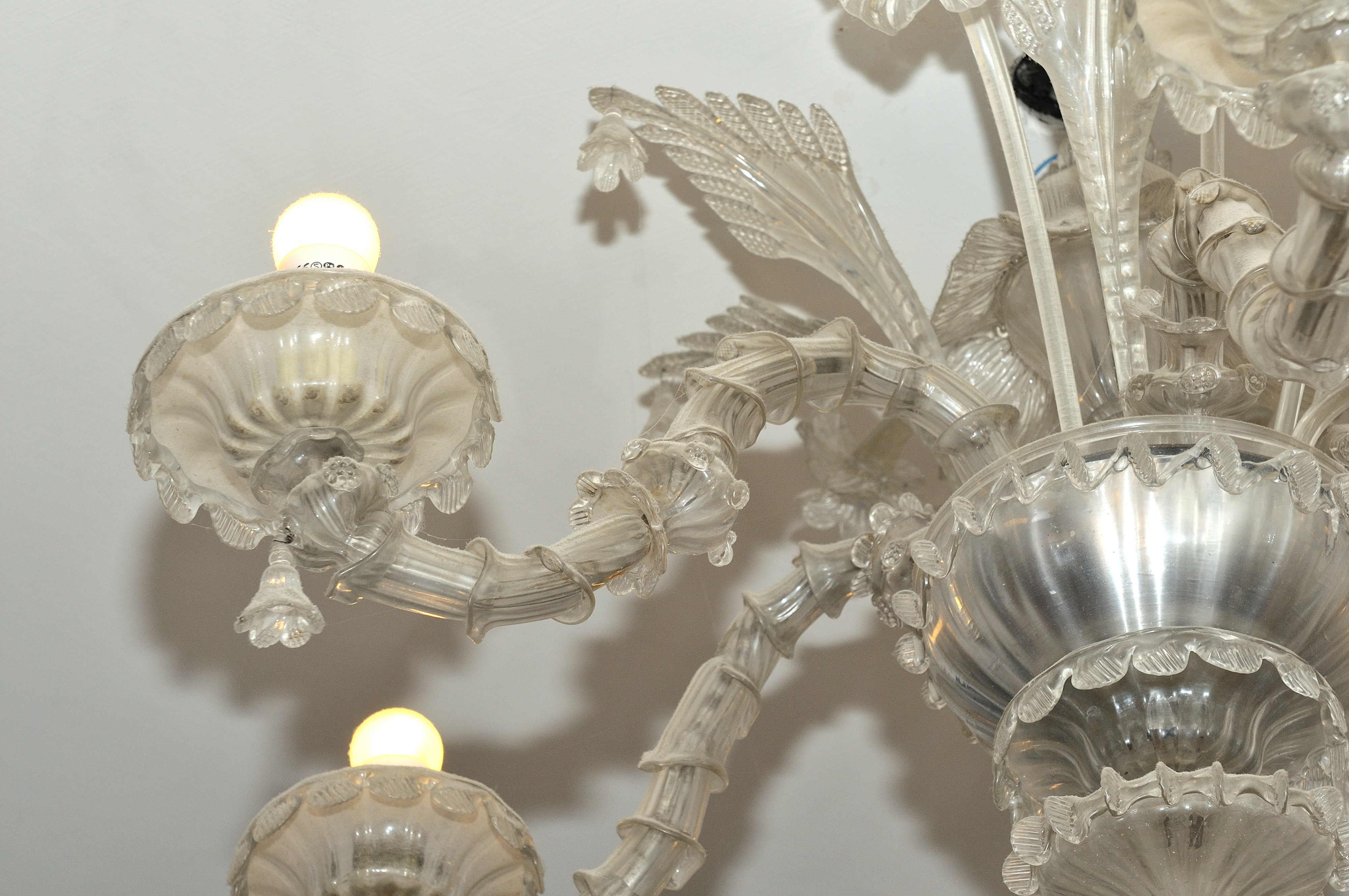 Lampadario in sospensione in vetro di Murano