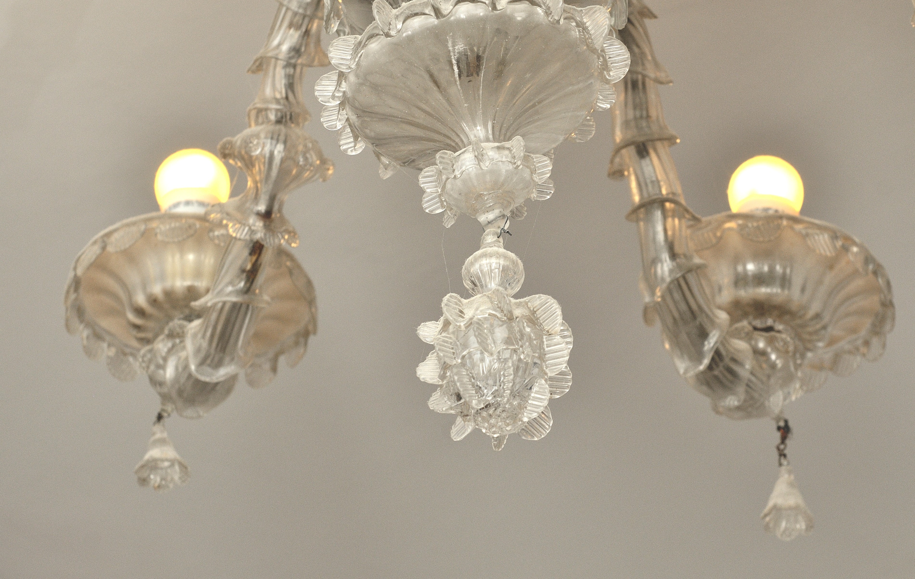 Lampadario in sospensione in vetro di Murano