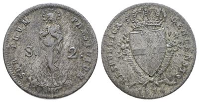 Repubblica Genovese, 2 soldi 1814