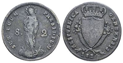 Repubblica Genovese, 2 soldi 1814