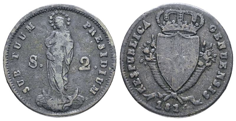 Repubblica Genovese, 2 soldi 1814