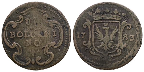 MODENA. Ercole III d'Este (1780-1796). Bolognino 1783. Cu; 2,79gr; Mir 862/1; MB
