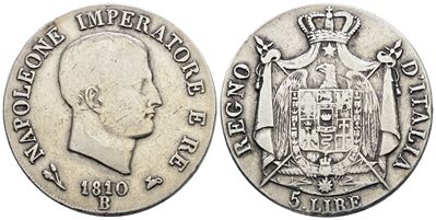 Napoleone I, 5 lire 1811, Regno d'Italia