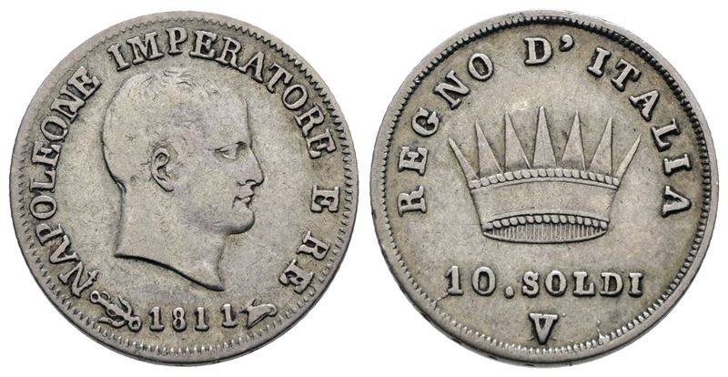 Napoleone I, 10 soldi 1811, Regno d'Italia