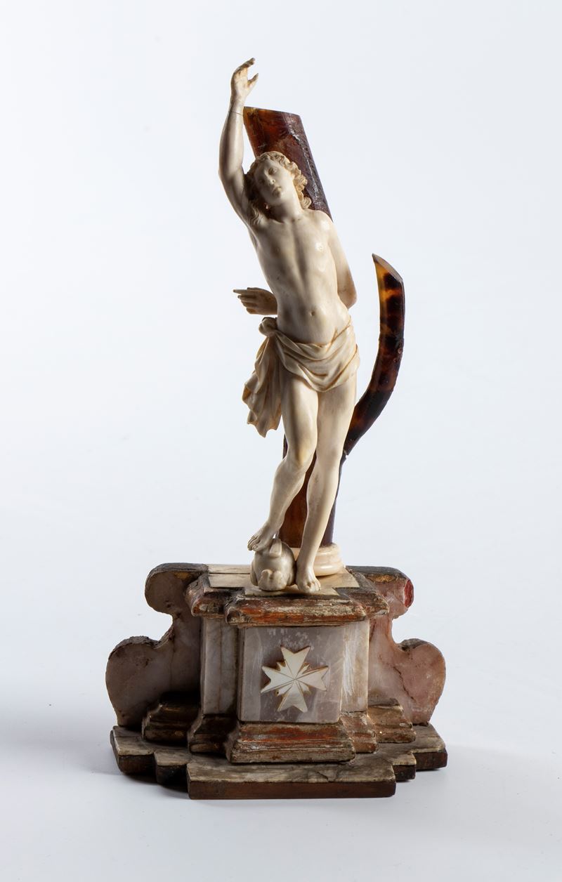Scultura in avorio raffigurante San Sebastiano, Italia, metà XVII secolo