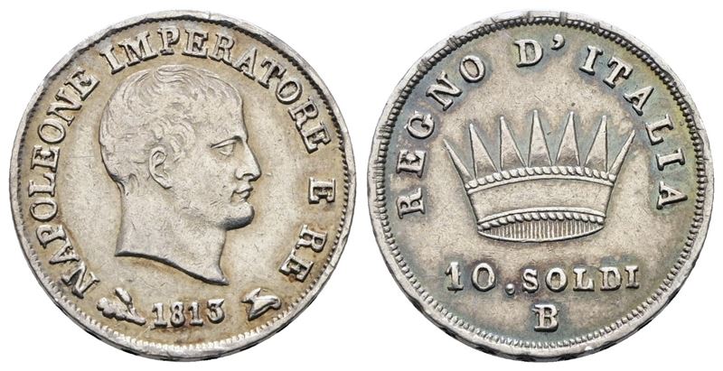Napoleone I, 10 soldi 1813, Regno d'Italia