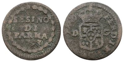 Ferdinando di Borbone, Sesino 1793 in Cu, 1,10 gr