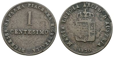 Maria Luigia d'Austria, 1 centesimo del 1830