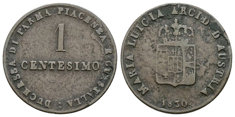 Maria Luigia d'Austria, 1 centesimo del 1830