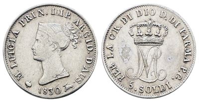 Maria Luigia d'Austria, Moneta da 5 soldi 1830 in argento