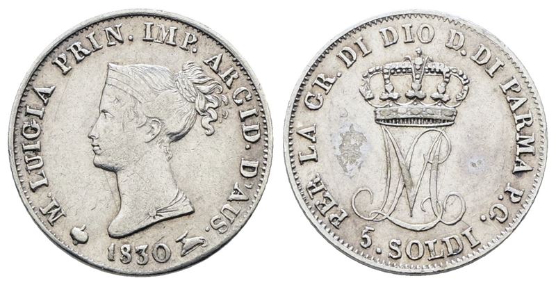 Maria Luigia d'Austria, Moneta da 5 soldi 1830 in argento