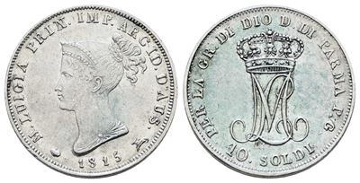 Maria Luigia d'Austria, Moneta da 10 soldi del 1830