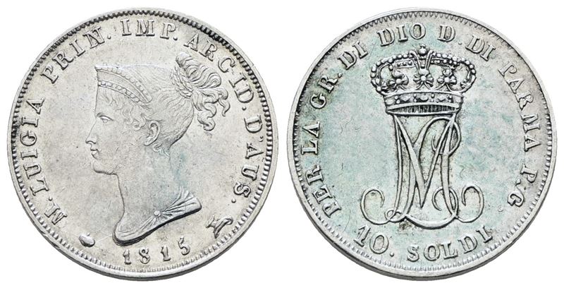 Maria Luigia d'Austria, Moneta da 10 soldi del 1830