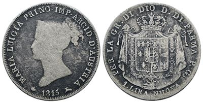 Maria Luigia d'Austria, 1 lira 1815