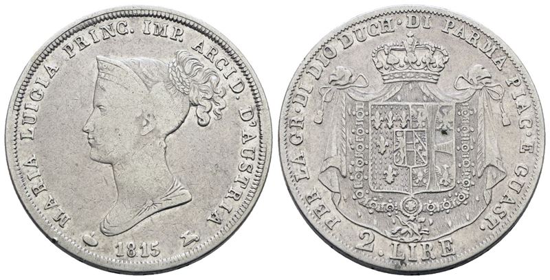 Maria Luigia d'Austria, Moneta da 2 lire del 1815 in argento