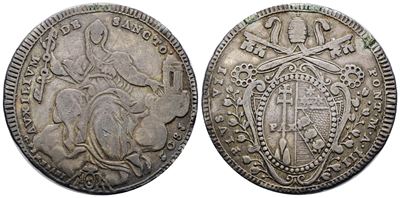 Pio VII, Mezzo scudo 1802 A.III