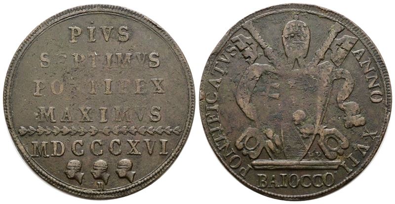 Pio VII, Baiocco 1816 A.XVII