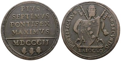 Pio VII, Baiocco 1802, Stato Pontificio, Roma