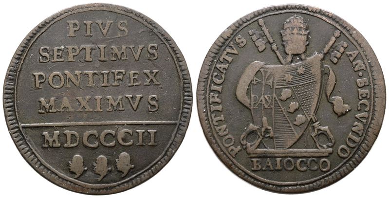 Pio VII, Baiocco 1802, Stato Pontificio, Roma