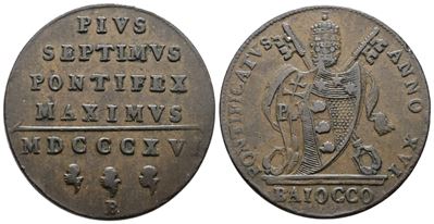 Pio VII, Baiocco 1816, Stato Pontificio - Bologna