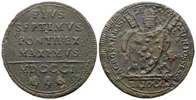 Stato Pontificio, Baiocco di Pio VII, 1801
