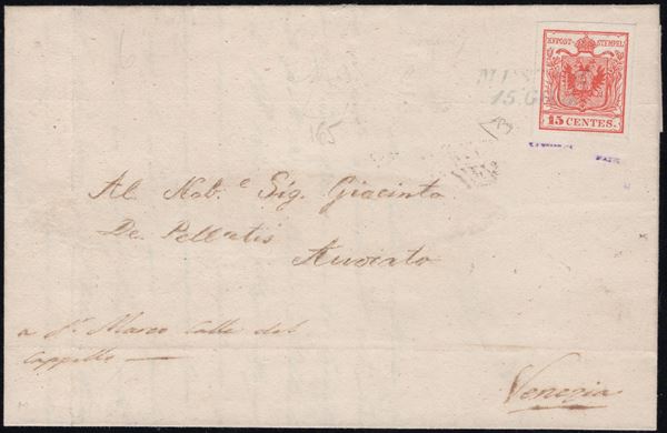 Lombardo Veneto - Annullamenti, Mestre in azzurro (pt.R2)