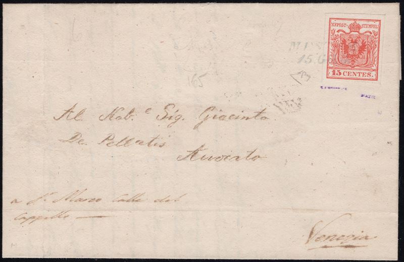 Lombardo Veneto - Annullamenti, Mestre in azzurro (pt.R2)