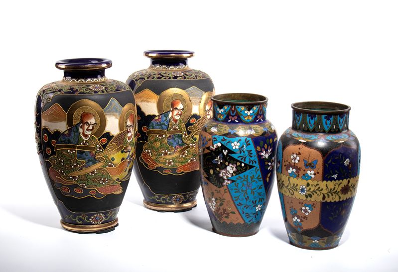 Loto di vasi Satsuma, Giappone