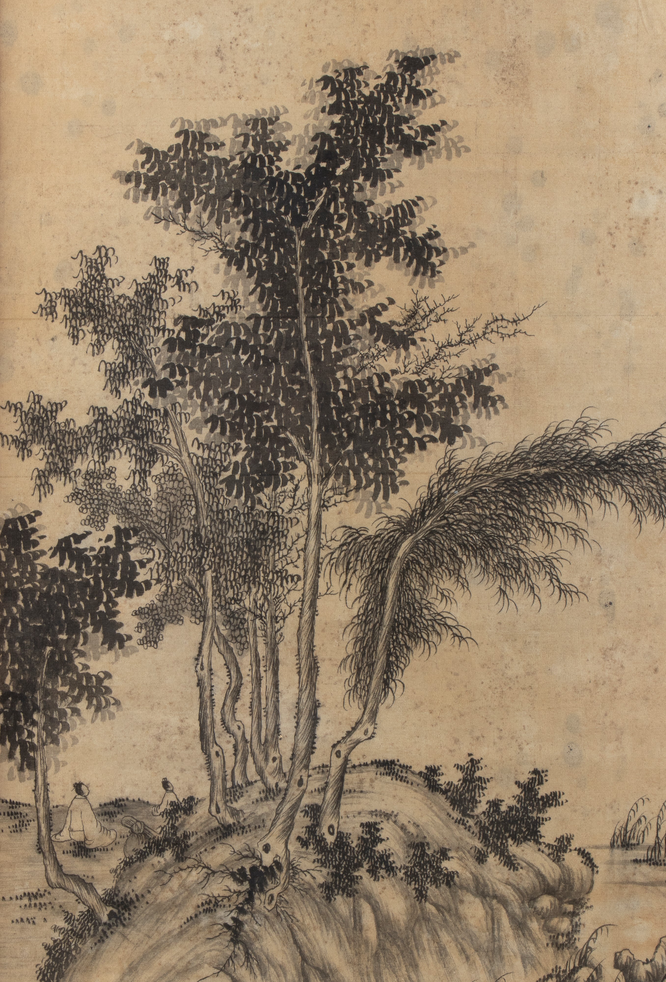 Zhang Pei Dun, Paesaggio con calligrafia, Cina, Dinastia Qing, XVIII secolo