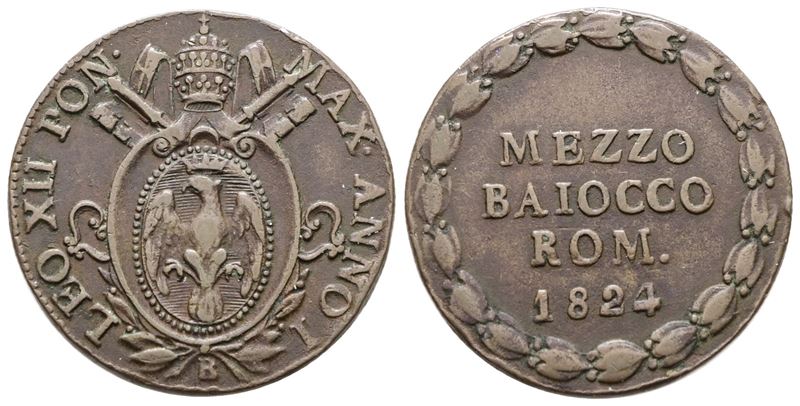 Leone XII, Mezzo Baiocco 1824, Stato Pontificio, Bologna